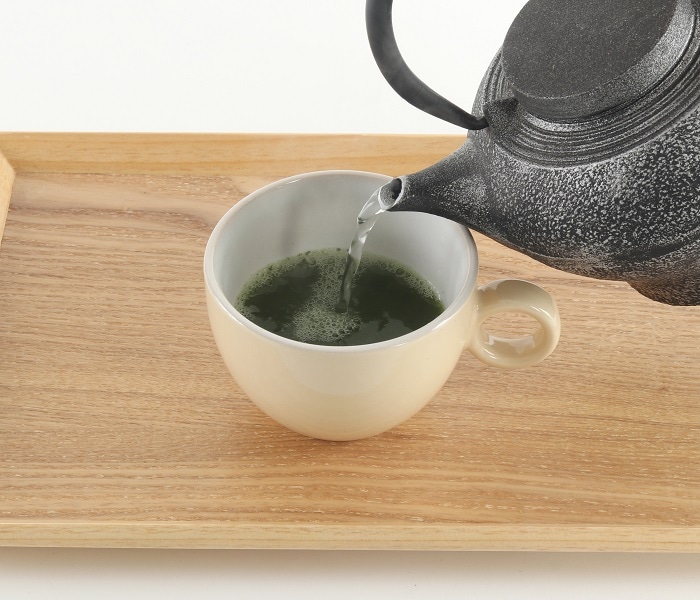 粉末緑茶の淹れ方