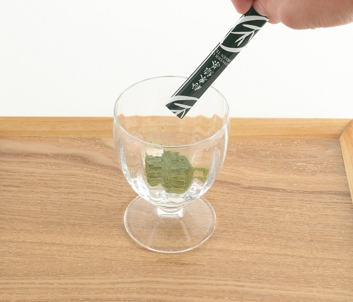 粉末緑茶の淹れ方